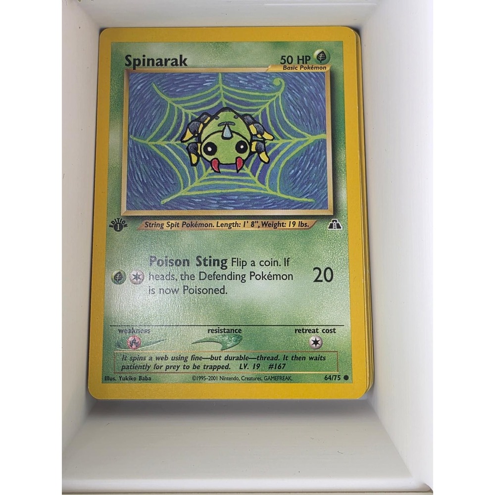 Spinarak 64/75 Common Neo Discovery Pokemon 1st Edition Near Mint - Picture 1 of 1